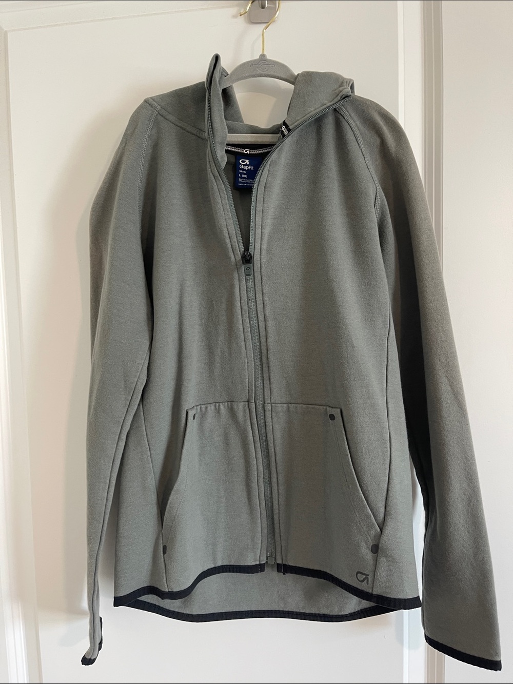 GAP Light grey sage Green Zip-Up Hoodie